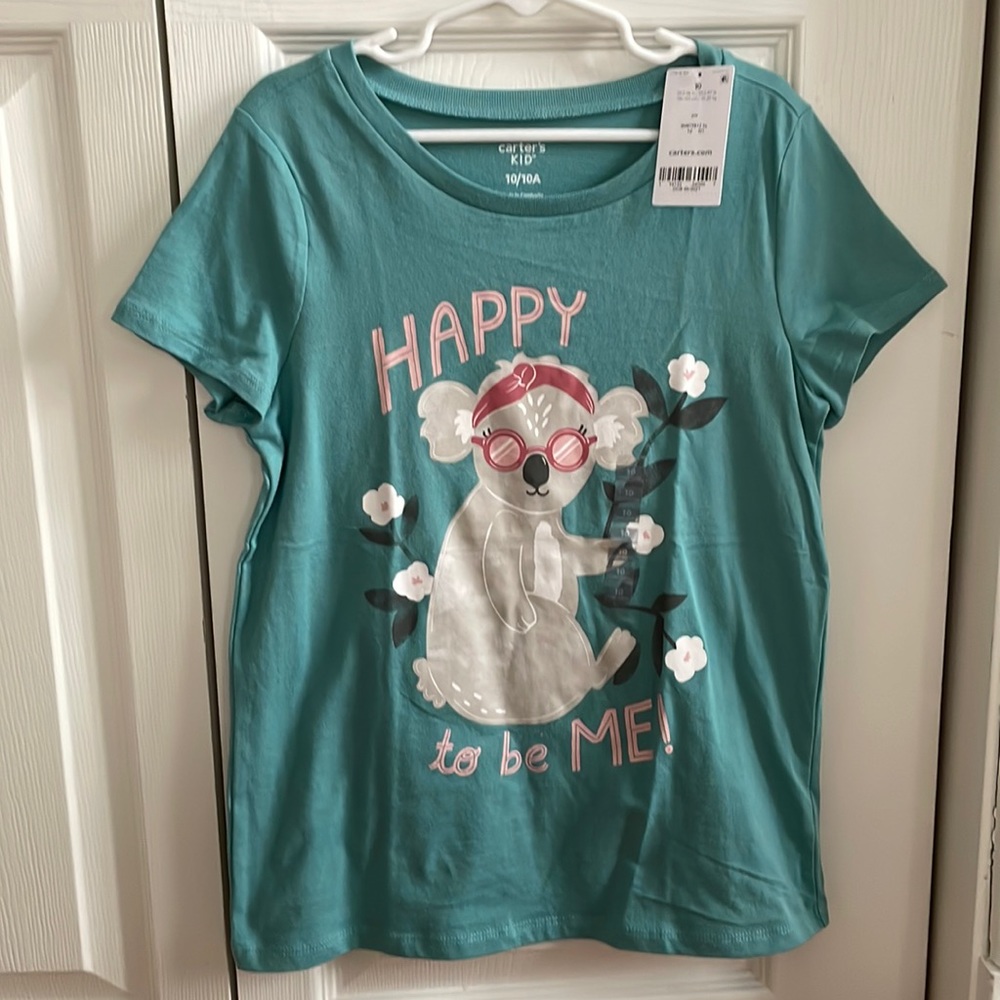 Teal Blue T shirt with Koala